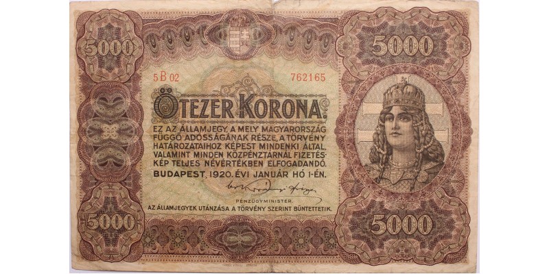  5000 korona 1920